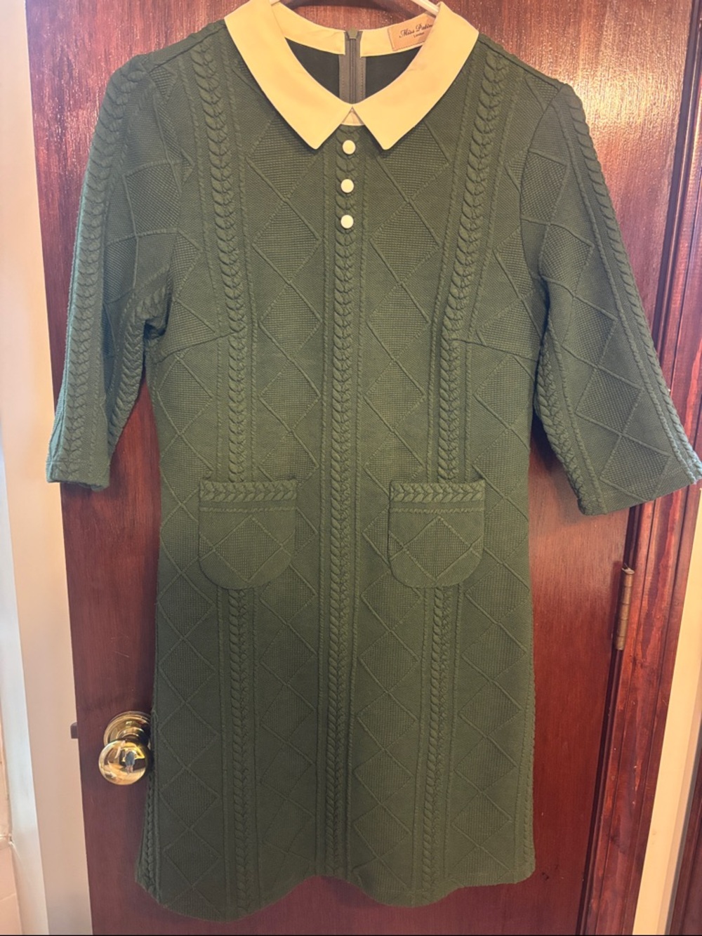 Miss Patina Olive Knit Dress
